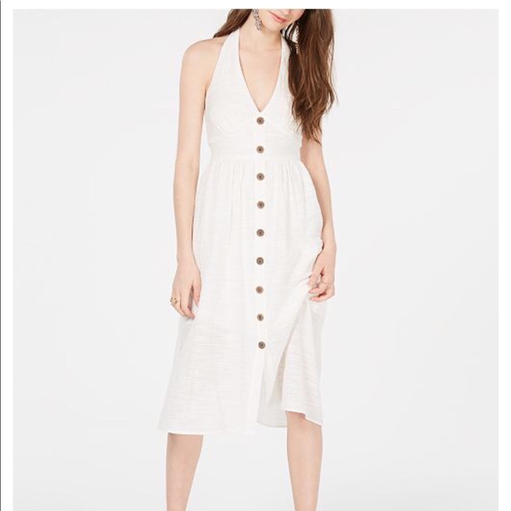 Halter Dress Off White